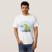 Grappig kikker cartoon. t-shirt (Voorkant volledig)