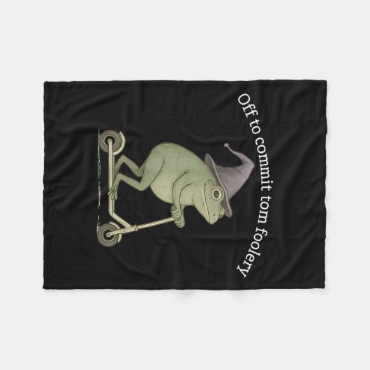 Grappig kikker grafisch Gezegde weg om Tom Fooler  Fleece Deken (Voorkant (Horizontaal))