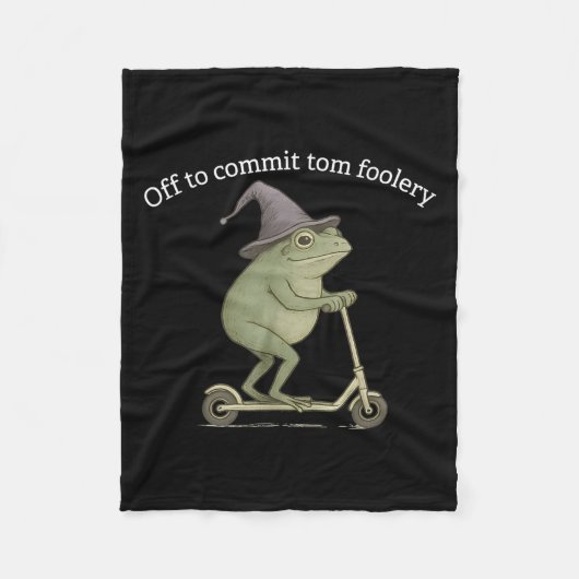 Grappig kikker grafisch Gezegde weg om Tom Fooler  Fleece Deken (Voorkant)