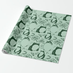 Grappig kikker inpakpapier - Groen