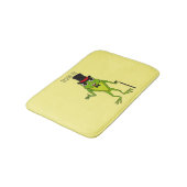 Grappig kikker met bovenste hoed cartoon badmat (Gekanteld)