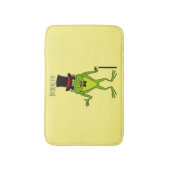 Grappig kikker met bovenste hoed cartoon badmat (Voorkant Verticaal)