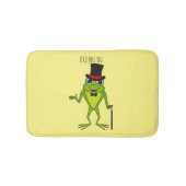 Grappig kikker met bovenste hoed cartoon badmat (Voorkant)