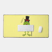 Grappig kikker met bovenste hoed cartoon bureaumat (Keyboard & Muis)