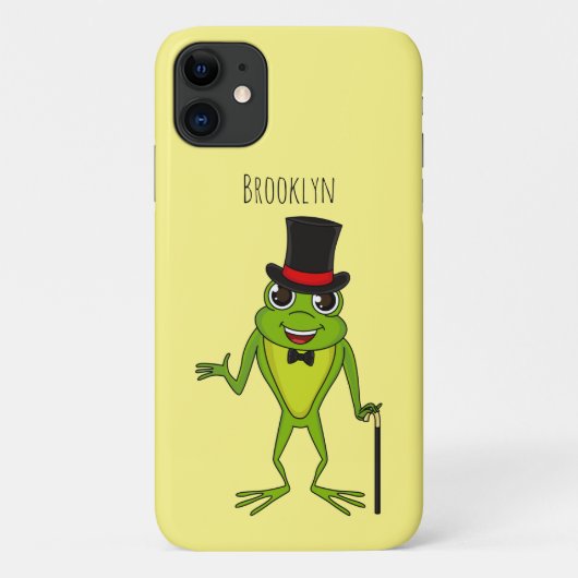 Grappig kikker met bovenste hoed cartoon Case-Mate iPhone case (Achterkant)
