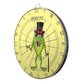 Grappig kikker met bovenste hoed cartoon dartbord (Voorkant Rechts)
