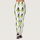 Grappig kikker met bovenste hoed cartoon leggings (Achterkant)