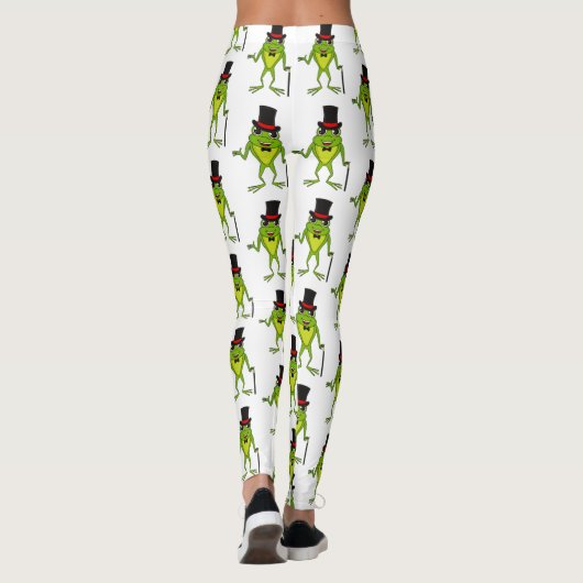 Grappig kikker met bovenste hoed cartoon leggings (Achterkant)