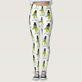 Grappig kikker met bovenste hoed cartoon leggings (Voorkant)
