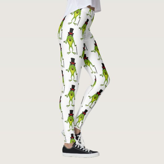 Grappig kikker met bovenste hoed cartoon leggings (Rechts)