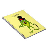 Grappig kikker met bovenste hoed cartoon notitieboek (Rechterzijde)