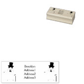 Grappig kikker met bovenste hoed cartoon rubberstempel (Gestempeld)