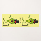 Grappig kikker met bovenste hoed cartoon yogamat (Achterkant (horizontaal))