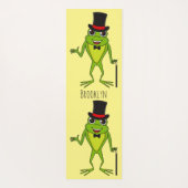 Grappig kikker met bovenste hoed cartoon yogamat (Achterkant)