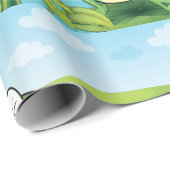 Grappig kikker met tongen uit cadeaupapier (Rol Hoek)