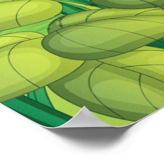 Grappig kikker met tongen uit poster (Hoek)