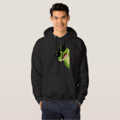 Grappig kikker met zonnebril hoodie (Voorkant volledig)