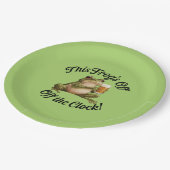 Grappig Kikker Retirement Party Green Design Papieren Bordje (Gekanteld)