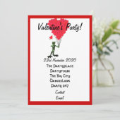 Grappig kikker valentijnen feest kaart (Staand voorkant)
