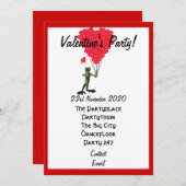 Grappig kikker valentijnen feest kaart (Voorkant / Achterkant)