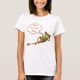 Grappig kikkergedrag met tekstbericht of citaat t-shirt