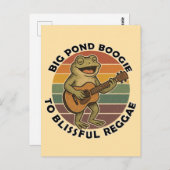 Grappig kikkergezang briefkaart (Voorkant / Achterkant)