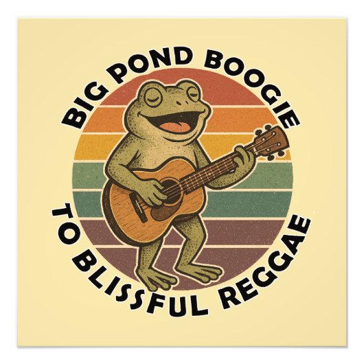 Grappig kikkergezang foto afdruk (Voorkant)