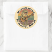 Grappig kikkergezang ronde sticker (Tas)