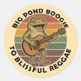 Grappig kikkergezang ronde sticker