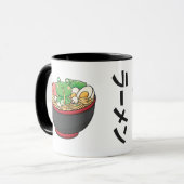 Grappig kikkerkunst illustratie van kikker-etende  mok (Voorkant links)