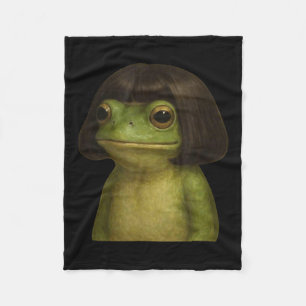Grappig kikkermeisje Bob Hair Meme Art Fleece Deken