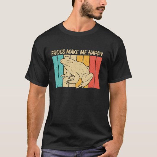 Grappig kikkerontwerp voor mannen vrouwen pad dier t-shirt (Voorkant)