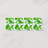 Grappig kikkervisje, angry Mad nieuwsgierige gekwe Mini Visitekaartje (Achterkant)