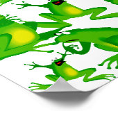 Grappig kikkervisje, angry Mad nieuwsgierige gekwe Poster (Hoek)