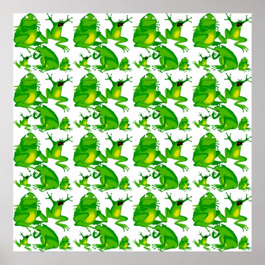 Grappig kikkervisje, angry Mad nieuwsgierige gekwe Poster (Voorkant)