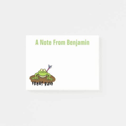 Grappig kikkikken bij het vangen van vliegend cart post-it® notes (Voorkant)