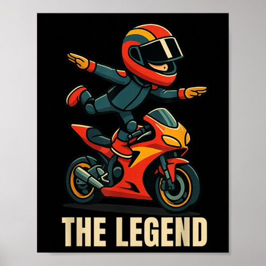 Grappig Kind Aura Farming op de motor - Funny Indo Poster (Voorkant)
