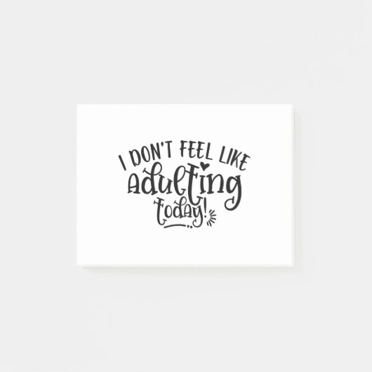 Grappig Kind dat ik vandaag niet wil toejuichen Post-it® Notes (Voorkant)