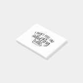 Grappig Kind dat ik vandaag niet wil toejuichen Post-it® Notes (Schuin)