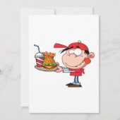 Grappig Kind Fastfood Lover Burger, Friet en Drink Kaart (Voorkant)