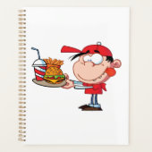 Grappig Kind Fastfood Lover Burger, Friet en Drink Planner (Voorkant)