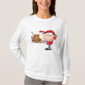 Grappig Kind Fastfood Lover Burger, Friet en Drink T-shirt (Voorkant)