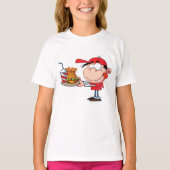 Grappig Kind Fastfood Lover Burger, Friet en Drink T-shirt (Voorkant)