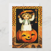 Grappig  Kind Halloween Party Kaart (Voorkant)