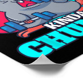 Grappig Kinda Chunky Kinda Hunky Bodybuilding Gym  Poster (Hoek)