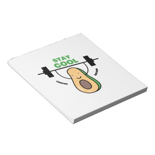 Grappig kinder blijf cool voor school notitieblok (Schuin)