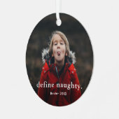 Grappig Kinder Familie 2 Foto Kerstmis Metalen Ornament (Voorkant links)