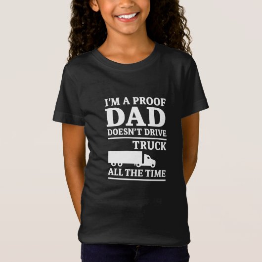 Grappig kinder T-shirt voor vrachtwagenchauffeur v (Voorkant)