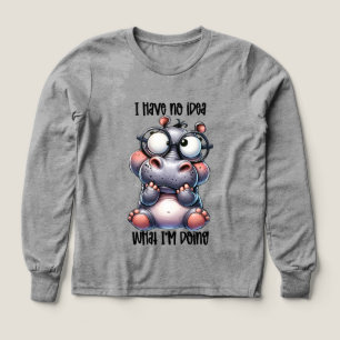 Grappig kinder unisex T-shirt nijlpaard