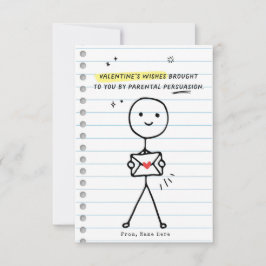 Grappig Kinder Valentijnsdag Stick Figuur Humor ka Kaart